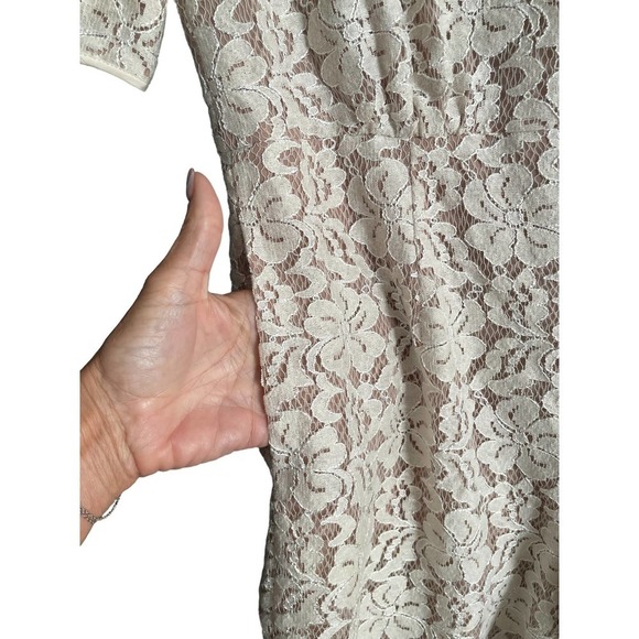 Bcbg MaxAzria Cream Lace Romper - Picture 3 of 5